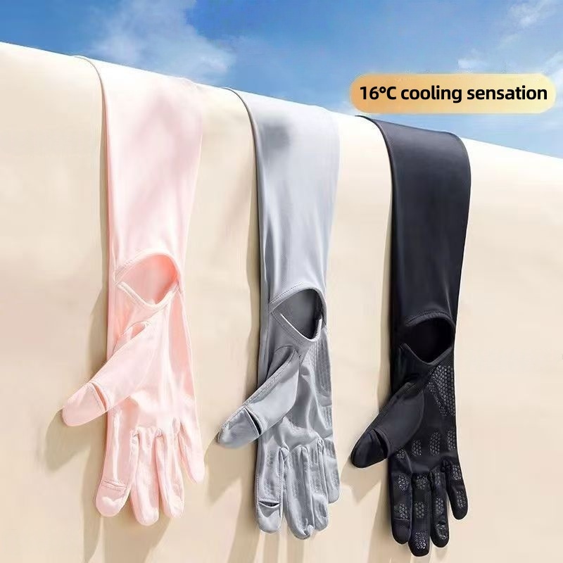 Cycling Gloves - UPF50+ Buz İpekli Güneş Korumalı Eldivenli