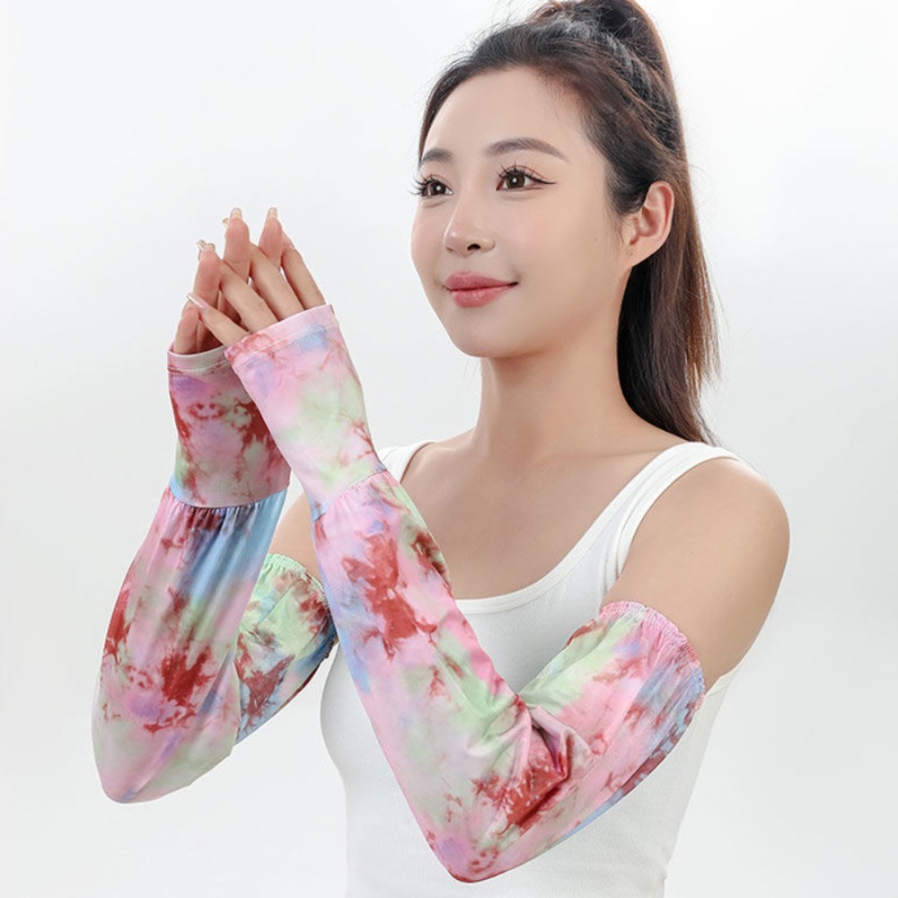 Batik boyama uzun buz ipek kol - Cycling Gloves incelemesi ve fiyatı